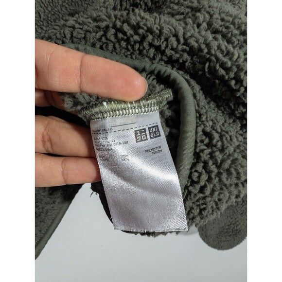 Uniqlo x Engineered Garments Mens Green Fleece Pullover Sz S Streetwear Gorpcore - Picture 4 of 8
